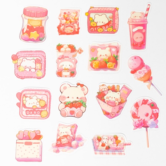 50 pcs Kawaii Bear Vinyl stickers decals - Picture 3 of 5